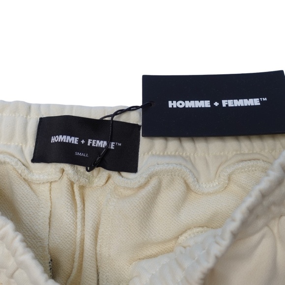 Homme + Femme Signature Track Pants Cream Size Small NWT Men Women jogger - Picture 6 of 13